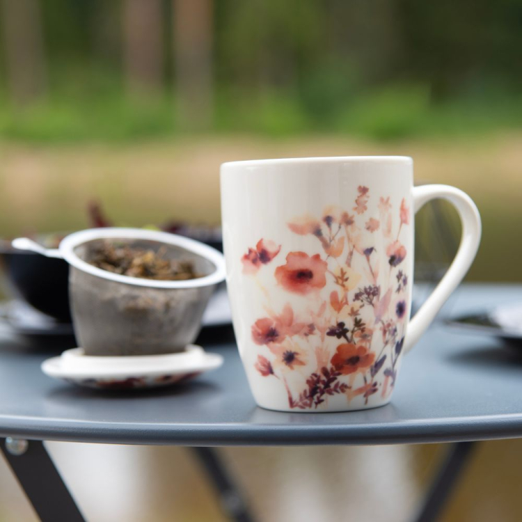 Kubek z zaparzaczem i pokrywką BLOSSOM II 350ml RAVI